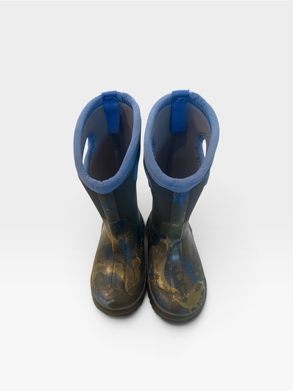 Kids bogs size 10 Blue Camo Rain Boots
